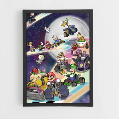 Mario Kart Rainbow Poster