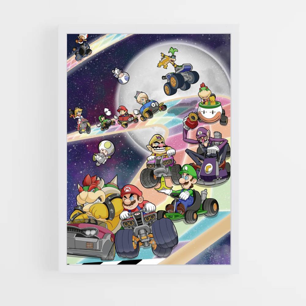 Mario Kart Rainbow Poster