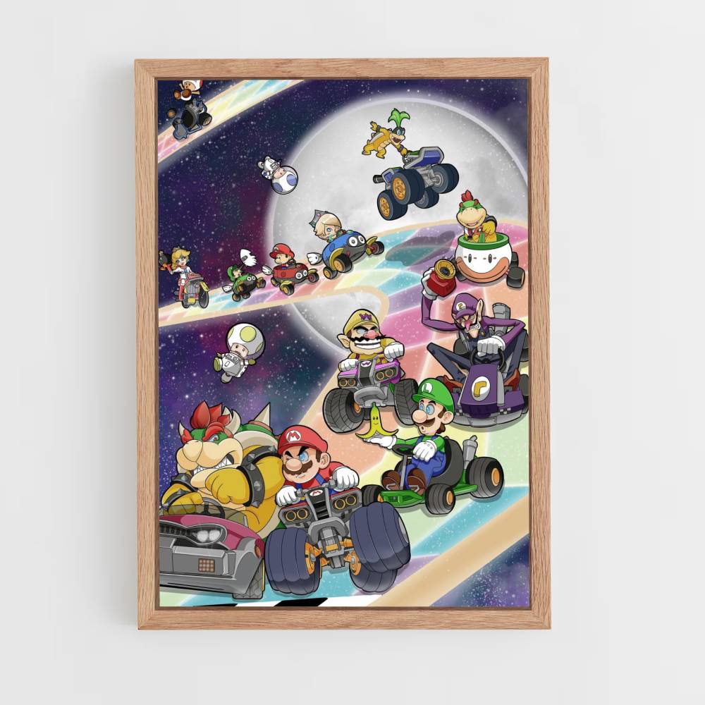 Mario Kart Rainbow Poster