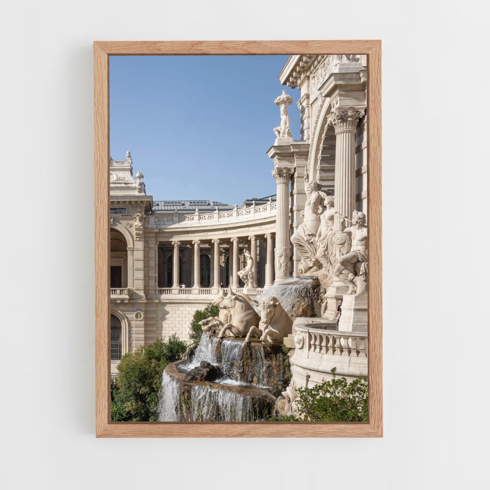 Marseille Fountain Poster