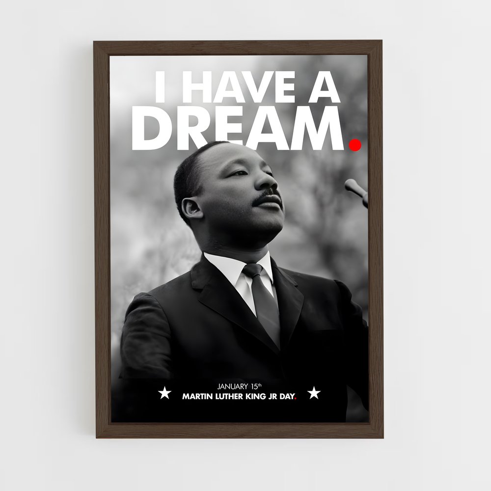 martin-luther-king-4 cadre Bois foncé