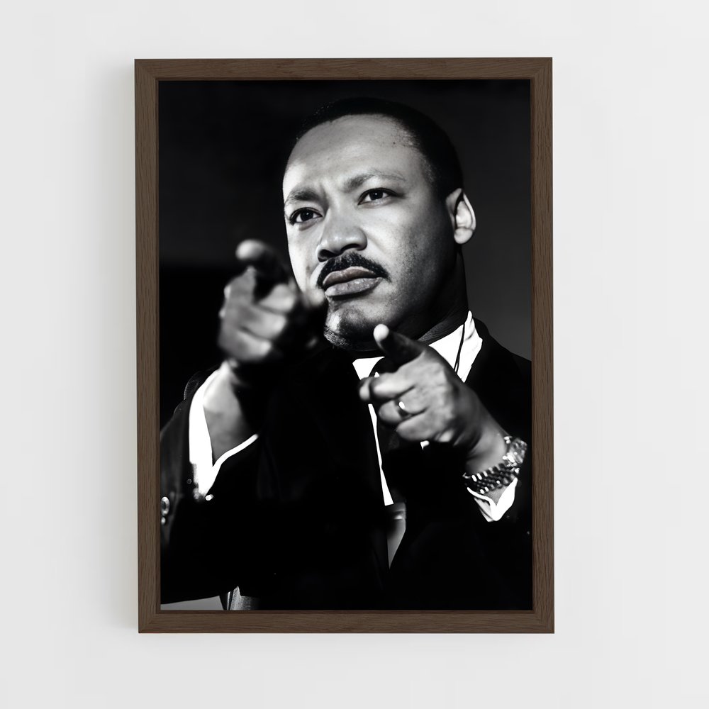 martin-luther-king-6 cadre Bois foncé