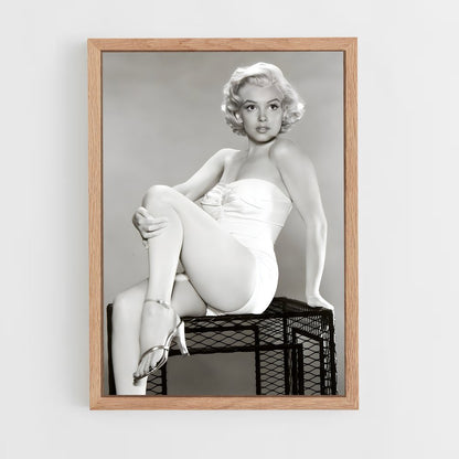 marylin-monroe-1 cadre Bois clair