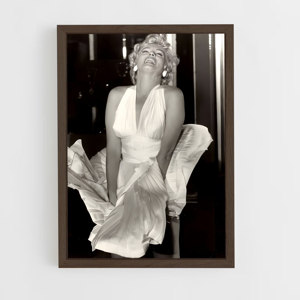 marylin-monroe-2 cadre Bois foncé