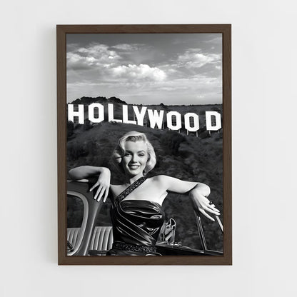 marylin-monroe-3 cadre Bois foncé