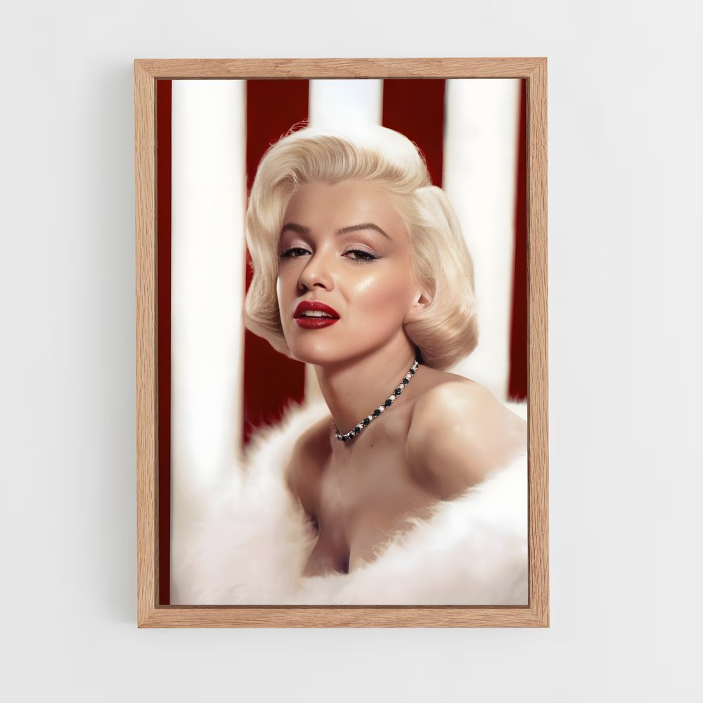 marylin-monroe-5 cadre Bois clair