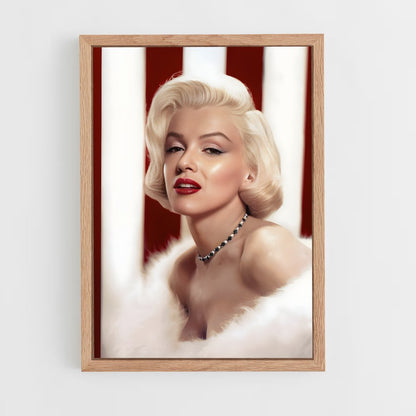 marylin-monroe-5 cadre Bois clair