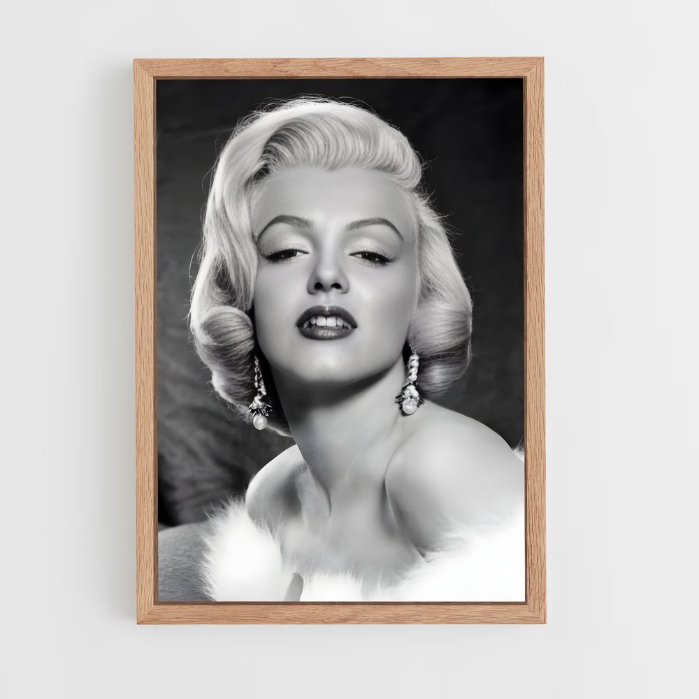 marylin-monroe-6 cadre Bois clair