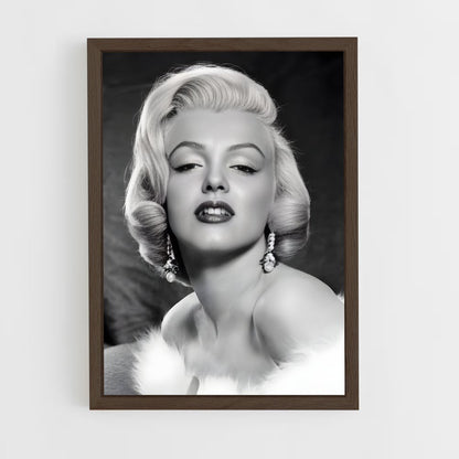marylin-monroe-6 cadre Bois foncé