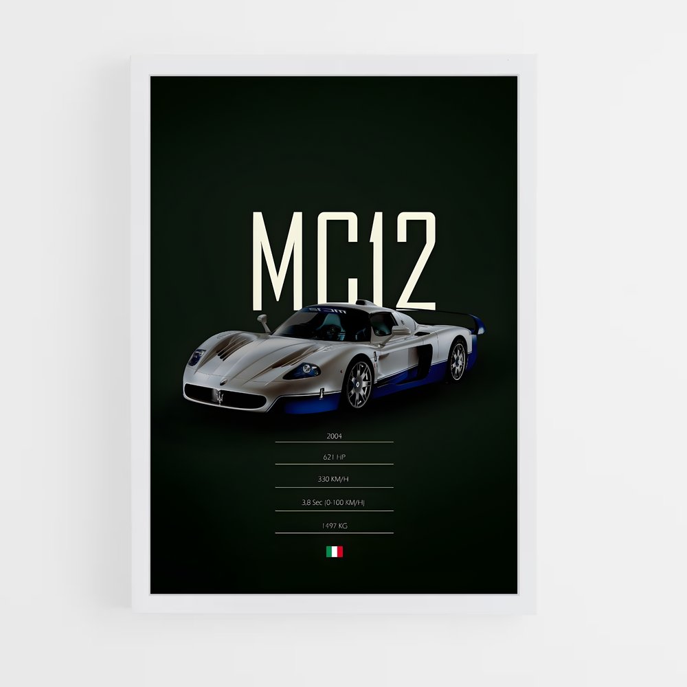 maserati-11 cadre Blanc