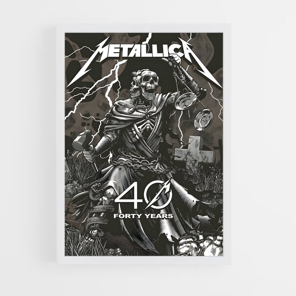 metallica-1 cadre Blanc