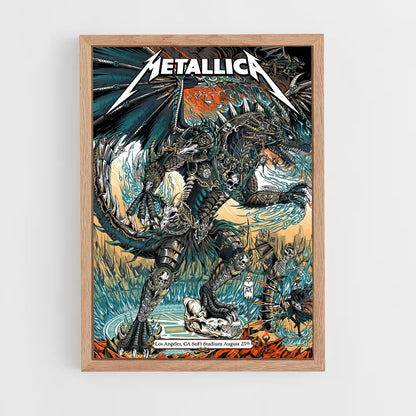 metallica-7 cadre Bois clair