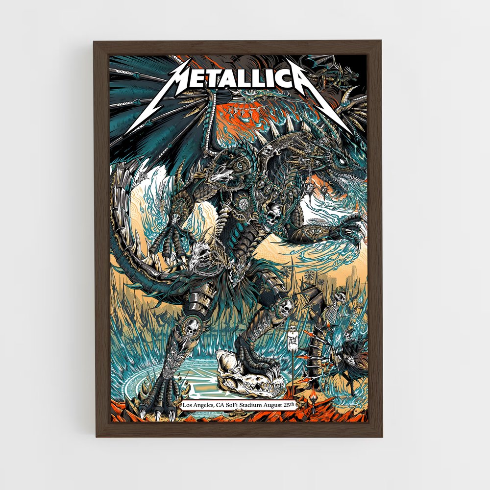 metallica-7 cadre Bois foncé