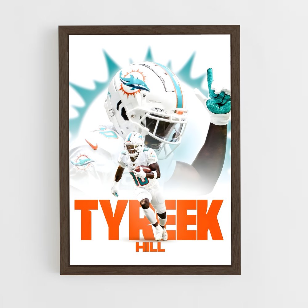 miami-dolphins-10 cadre Bois foncé