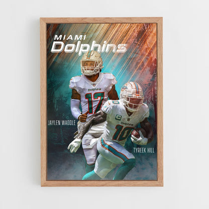 miami-dolphins-13 cadre Bois clair