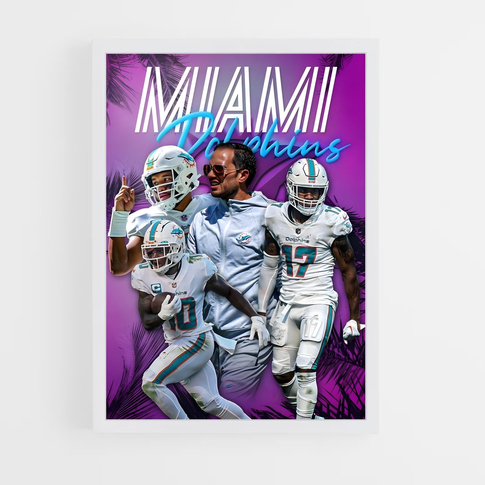 miami-dolphins-14 cadre Blanc