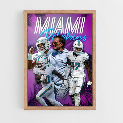 miami-dolphins-14 cadre Bois clair