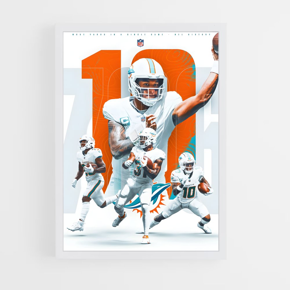 miami-dolphins-17 cadre Blanc