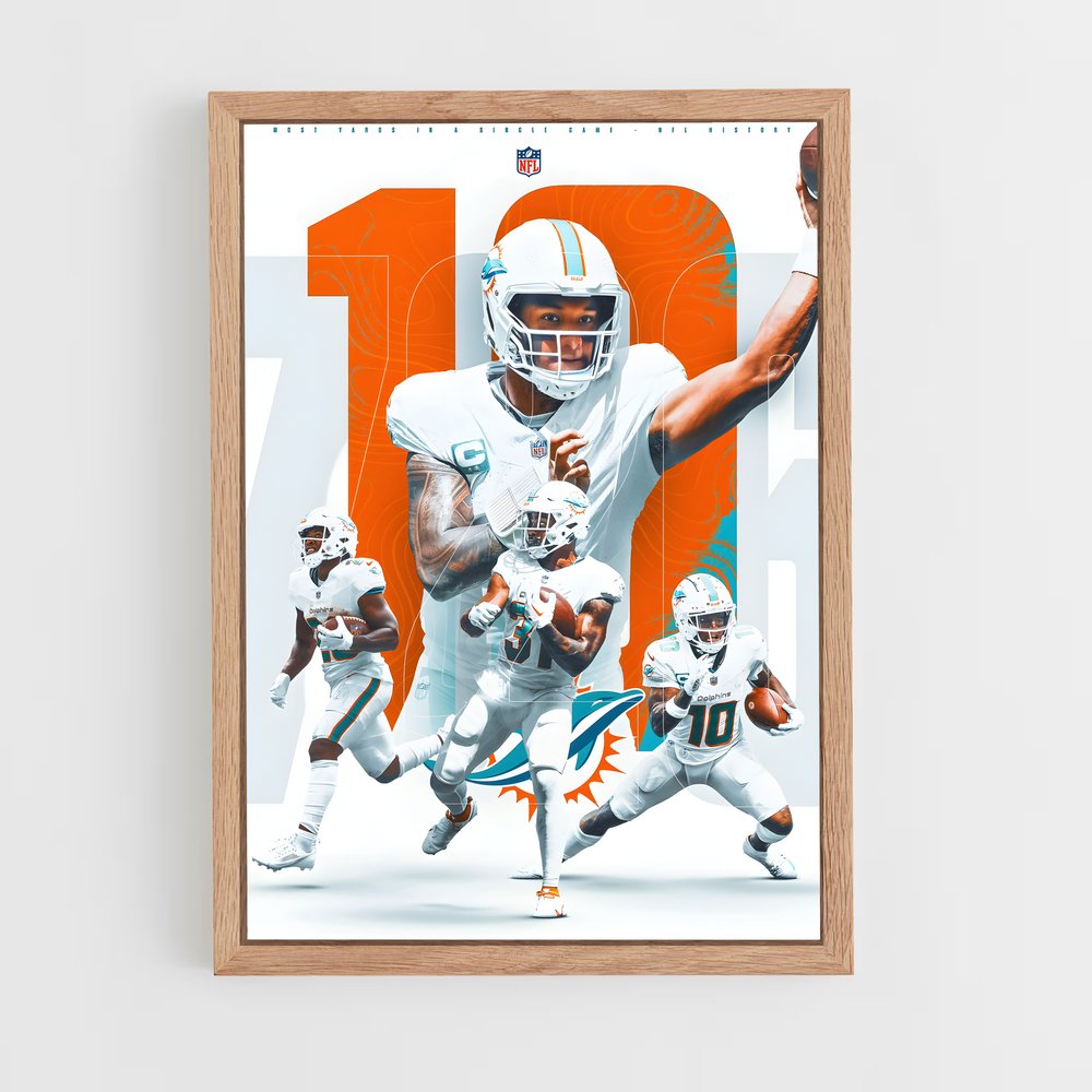 miami-dolphins-17 cadre Bois clair
