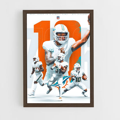 miami-dolphins-17 cadre Bois foncé