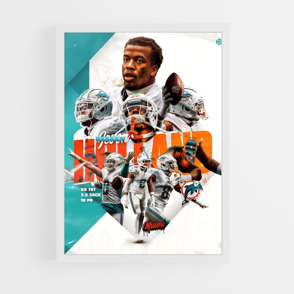 miami-dolphins-19 cadre Blanc