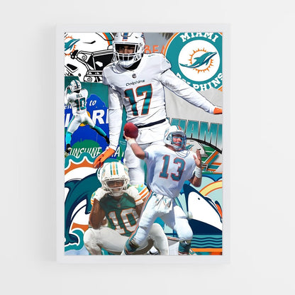 miami-dolphins-9 cadre Blanc