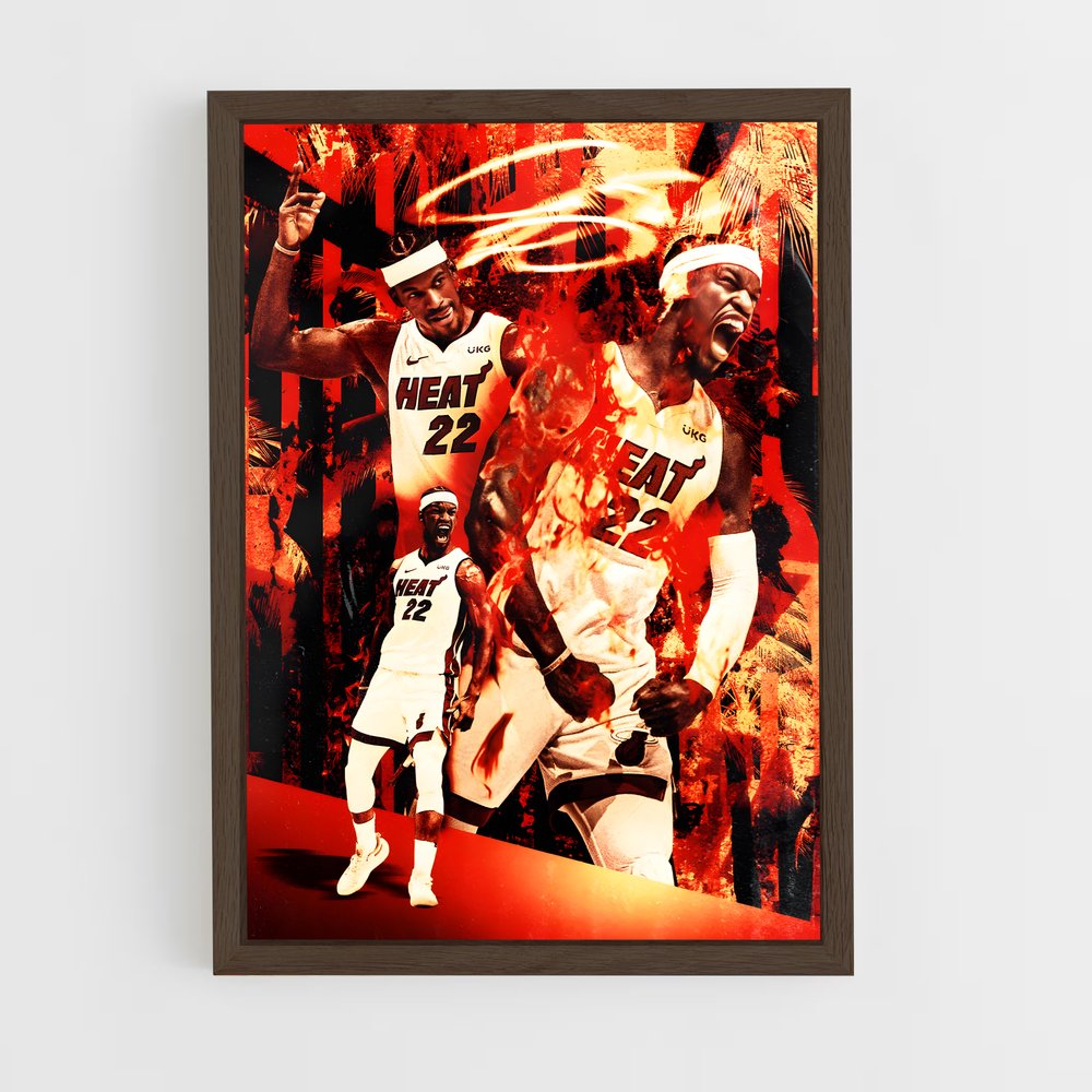 miami-heat-1 cadre Bois foncé