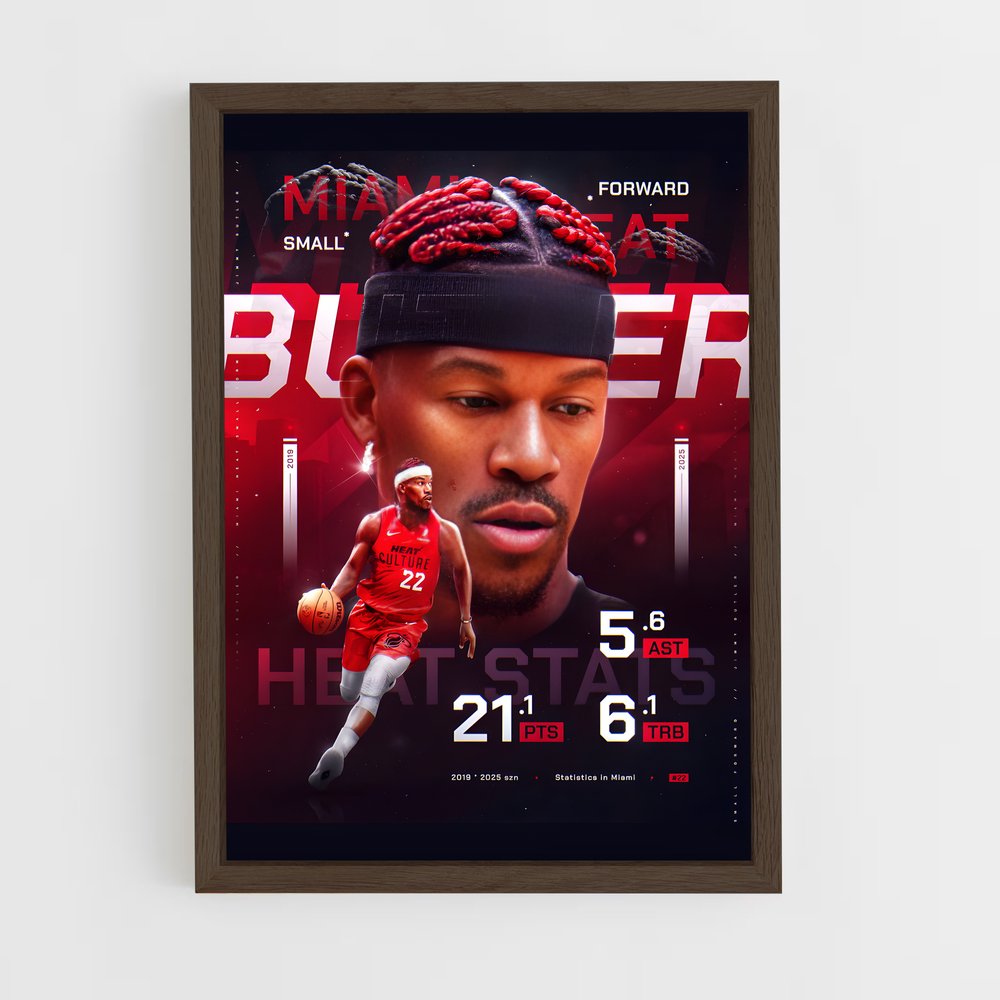 miami-heat-17 cadre Bois foncé