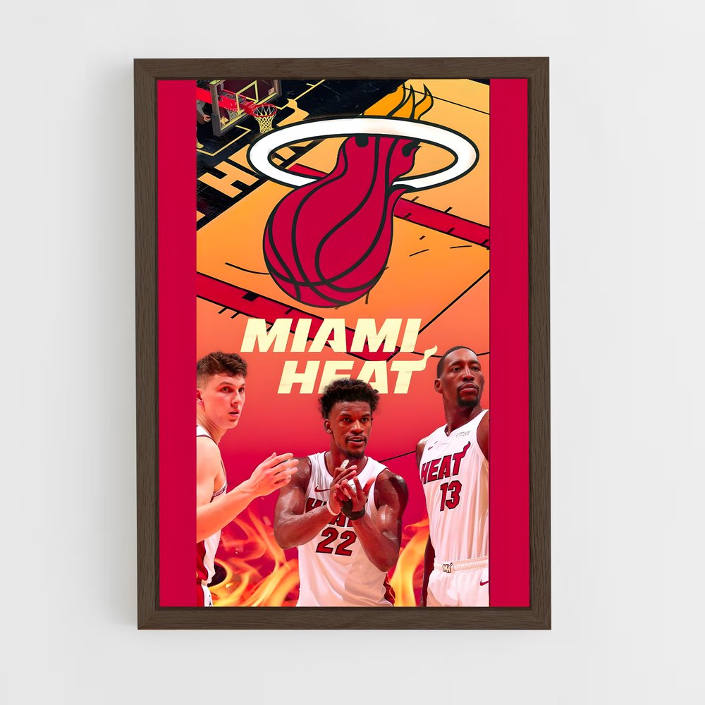 miami-heat-20 cadre Bois foncé
