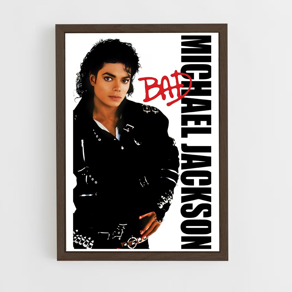 michael-jackson-1 cadre Bois foncé