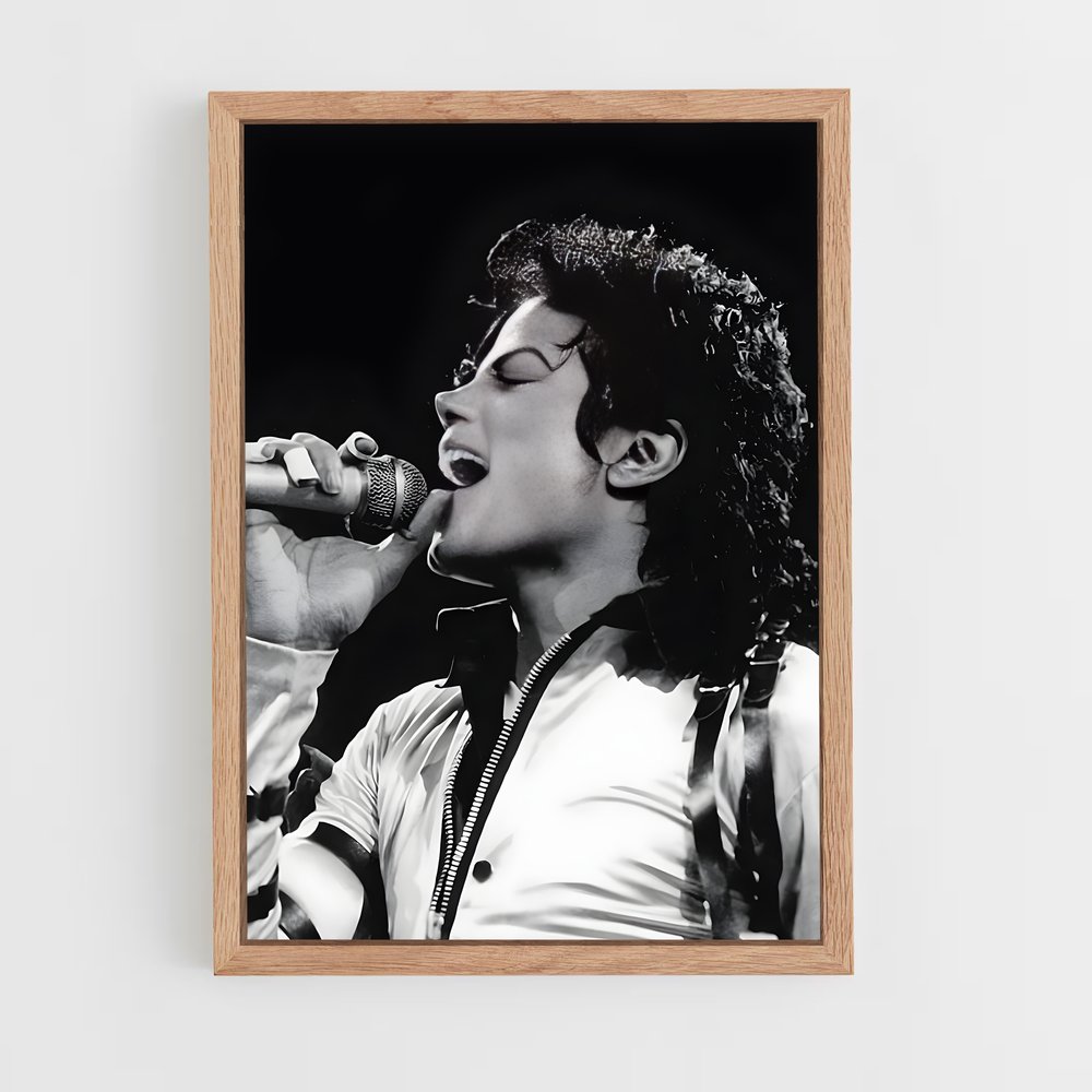 michael-jackson-3 cadre Bois clair