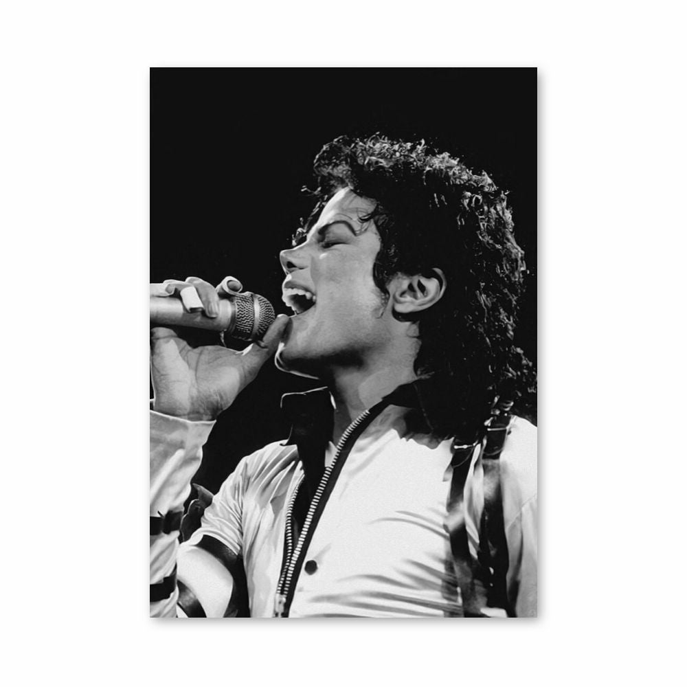 Michael Jackson Singing Poster