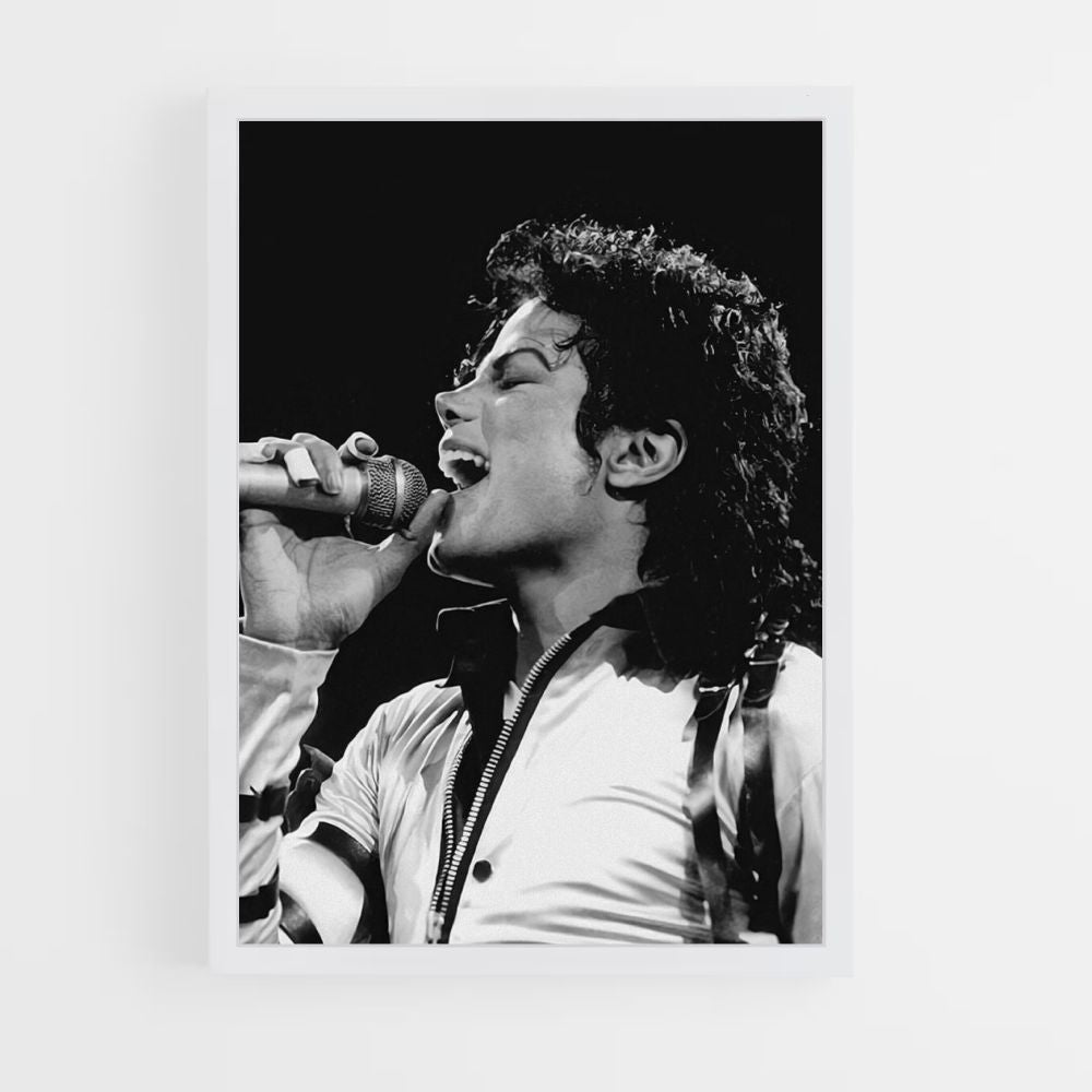 Michael Jackson Singing Poster