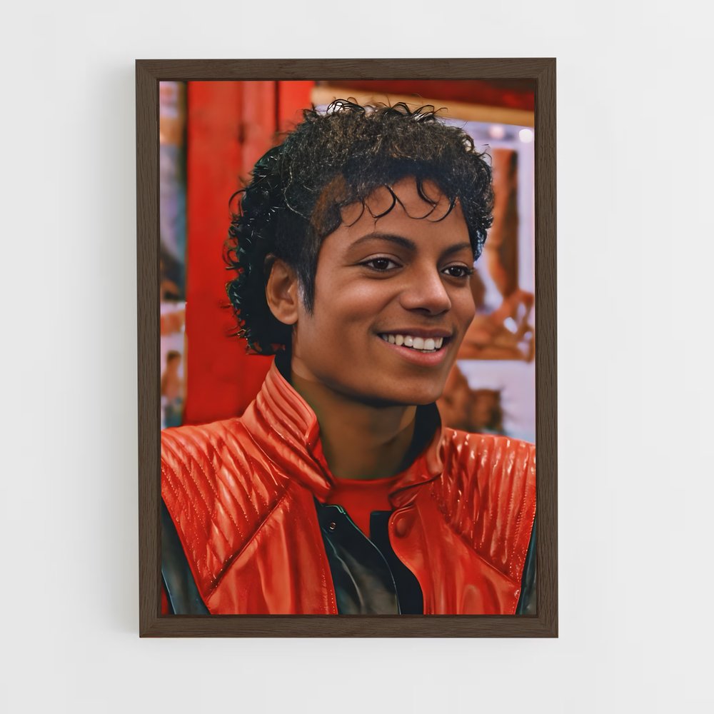 michael-jackson-8 cadre Bois foncé