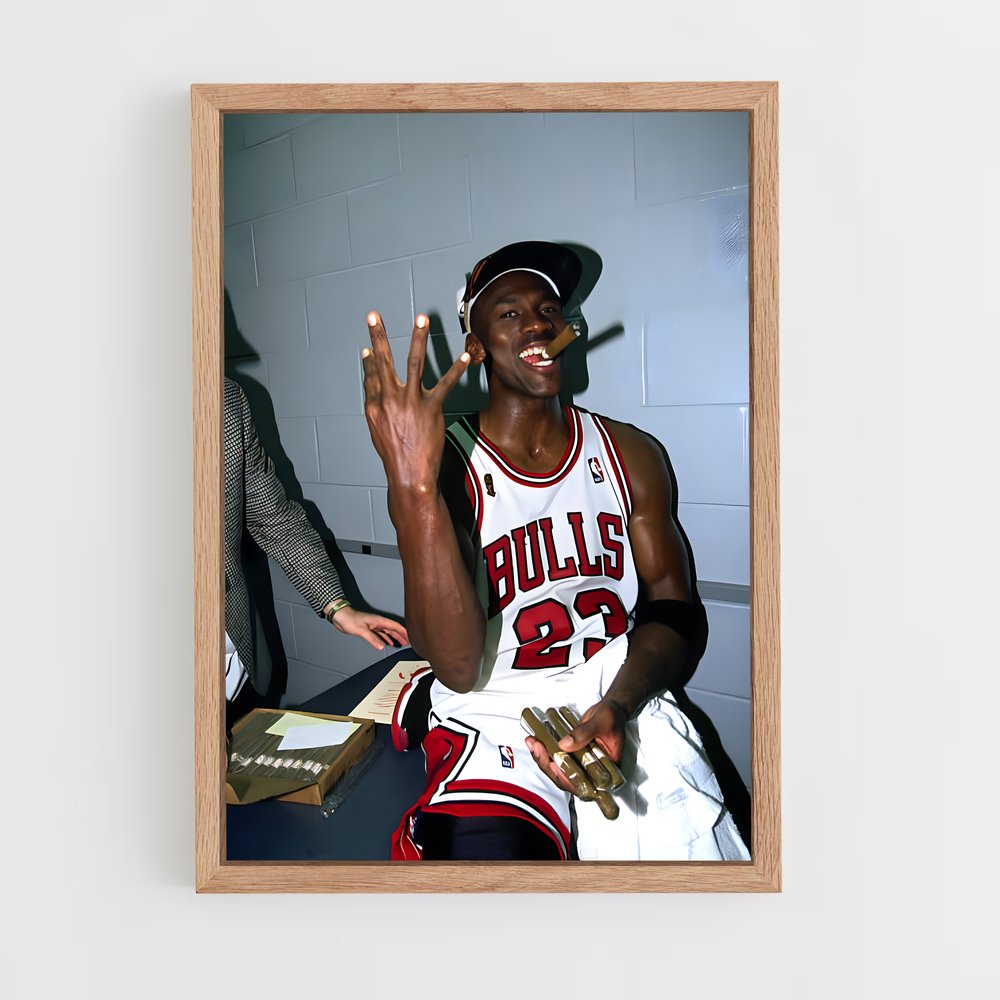 michael-jordan-4 cadre Bois clair