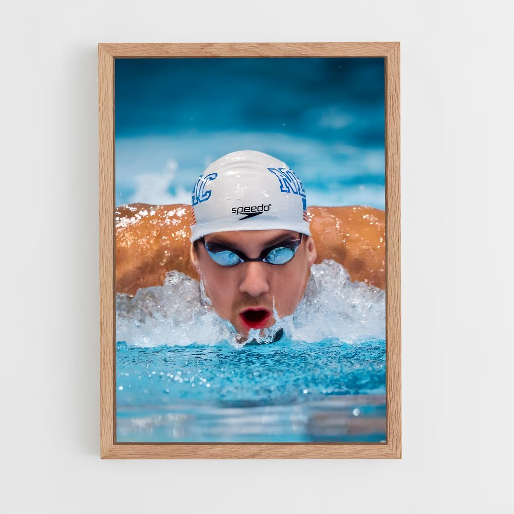 michael-phelps-1 cadre Bois clair