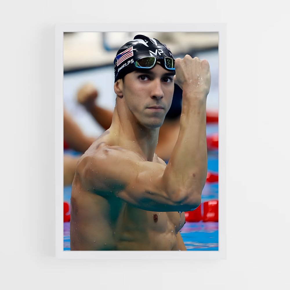 michael-phelps-4 cadre Blanc