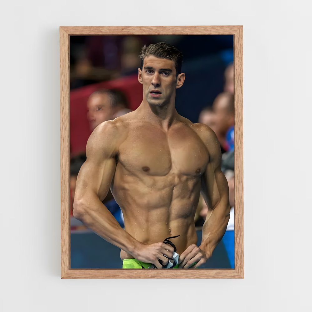 michael-phelps-5 cadre Bois clair