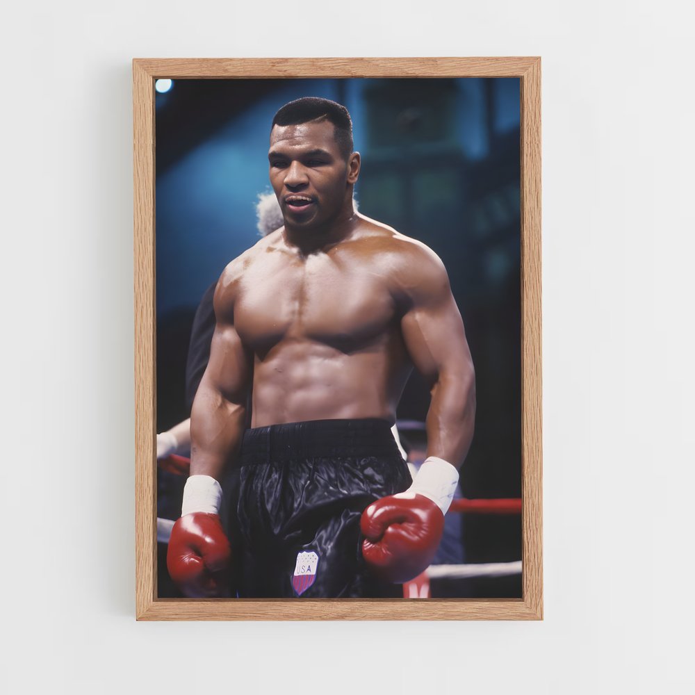 mike-tyson-4 cadre Bois clair