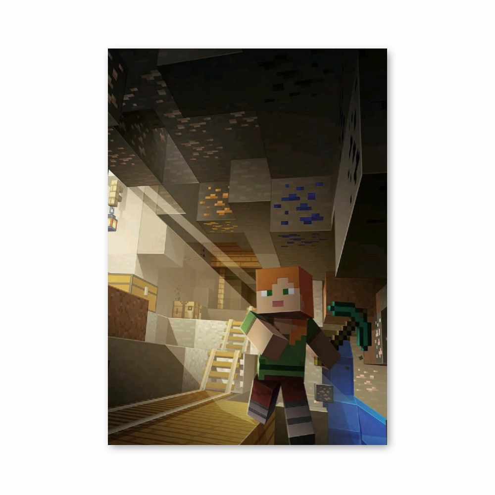 Minecraft Checkpoint Poster Poster Minecraft Mining | Aesthetic Posters