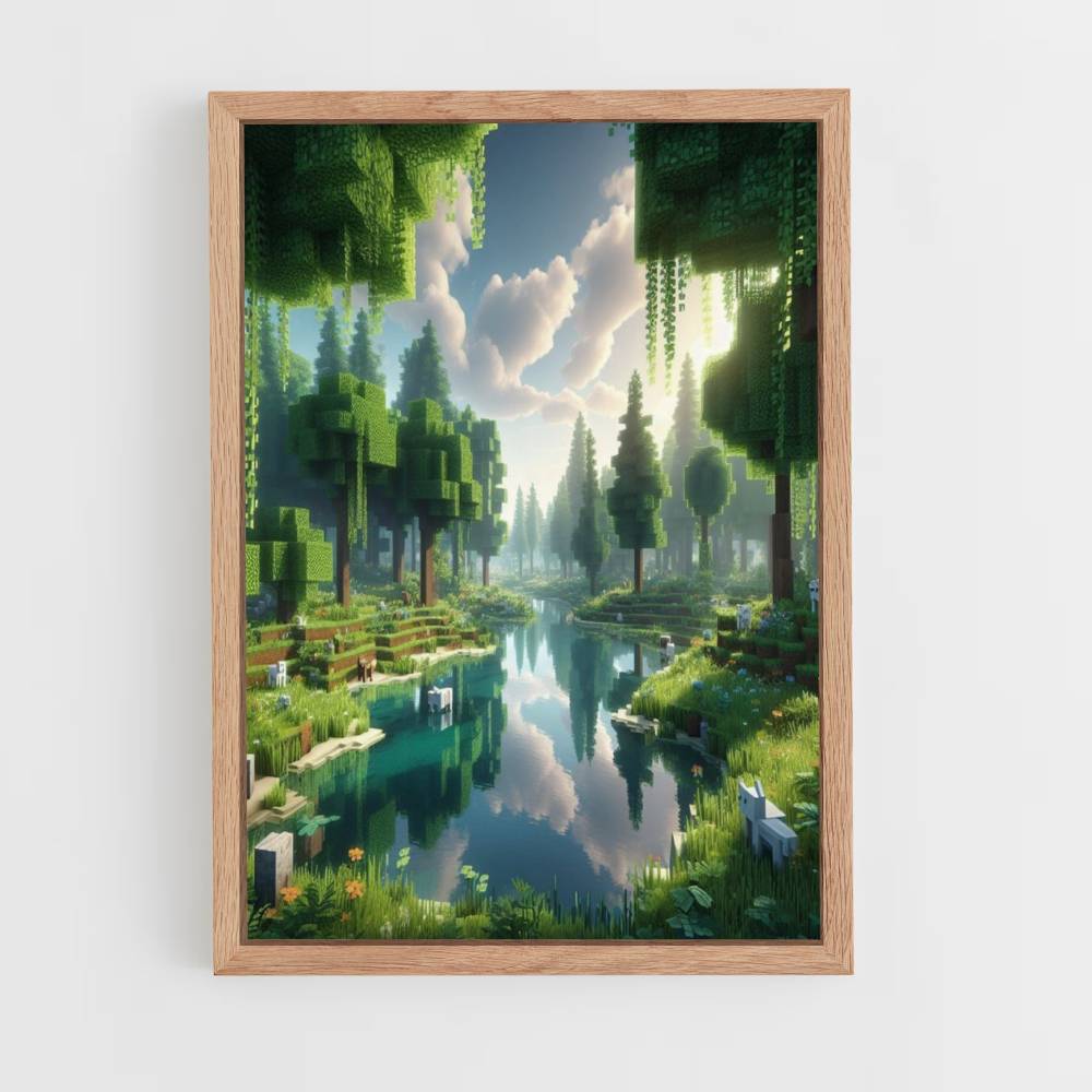 Minecraft Lake Poster