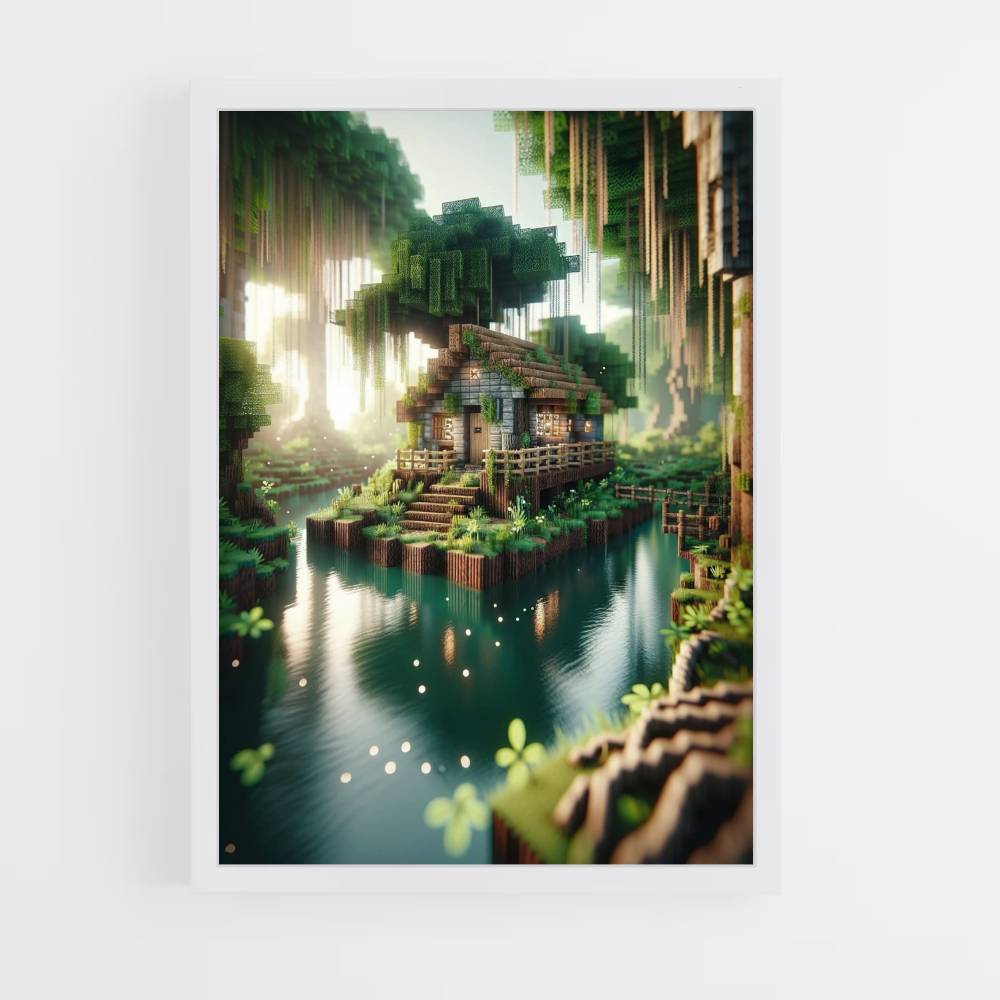 Minecraft Hut Poster