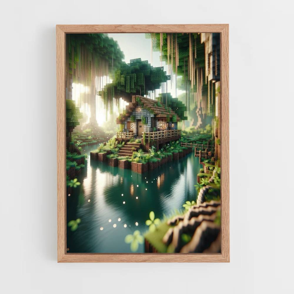 Minecraft Hut Poster