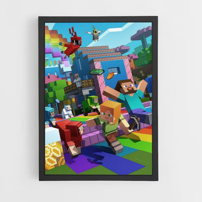 Poster Minecraft Rainbow