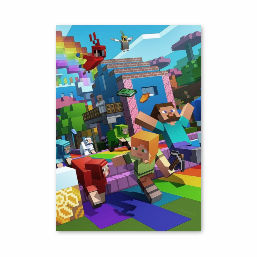 Poster Minecraft Rainbow