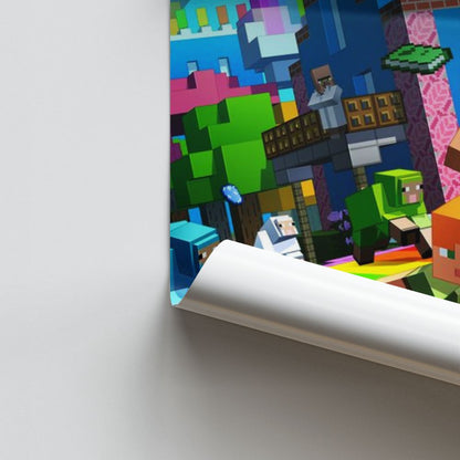 Poster Minecraft Rainbow