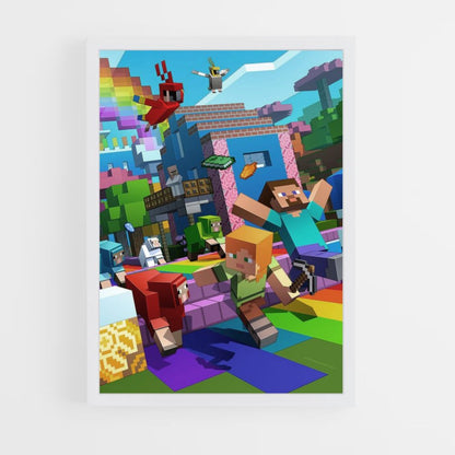 Poster Minecraft Rainbow