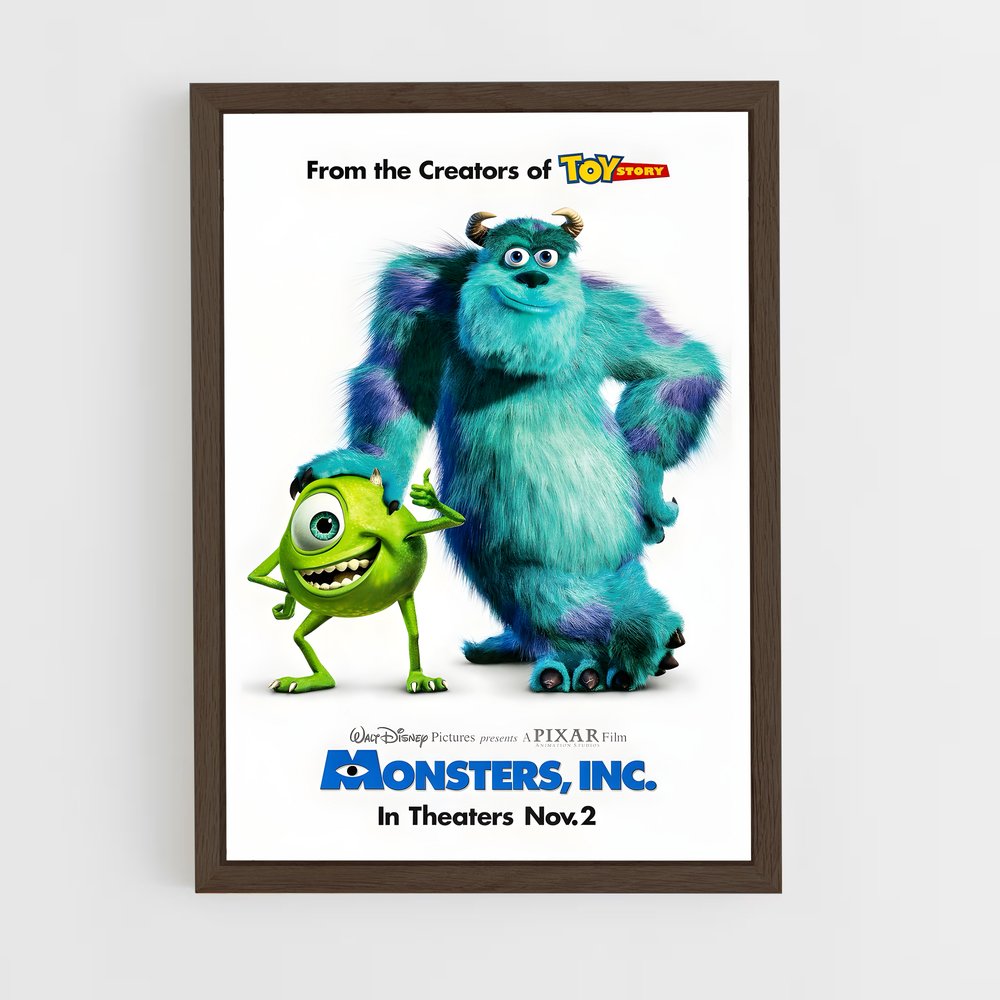 monstres-and-cie-13 cadre Bois foncé