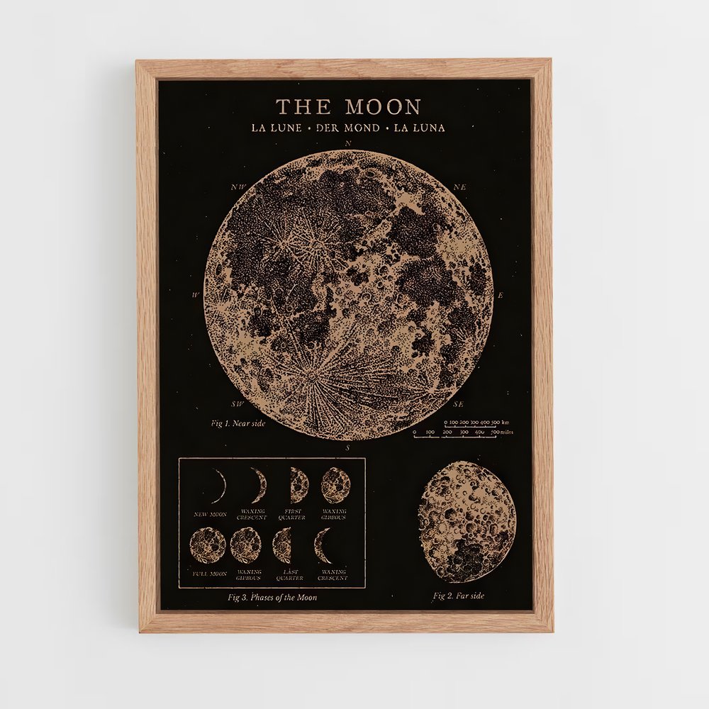moon-4 cadre Bois clair