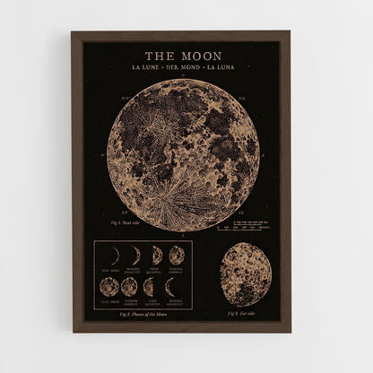 moon-4 cadre Bois foncé